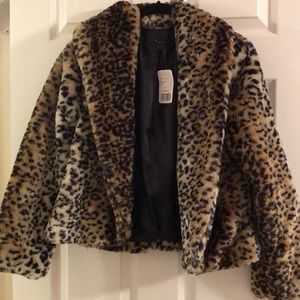 leopard print fuzzy jacket